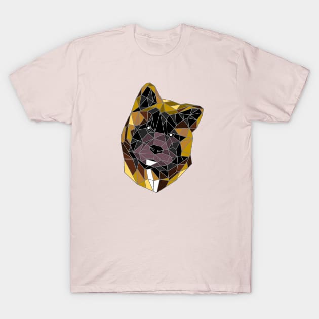 American Akita Stained Glass T-Shirt by inotyler